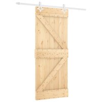 vidaXL Schiebetür mit Beschlag 80x210 cm Massivholz...