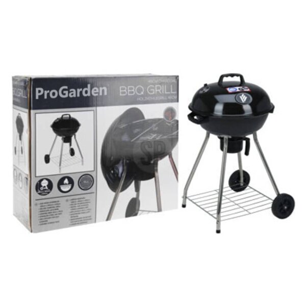 ProGarden Grill mit R&auml;dern Schwarz