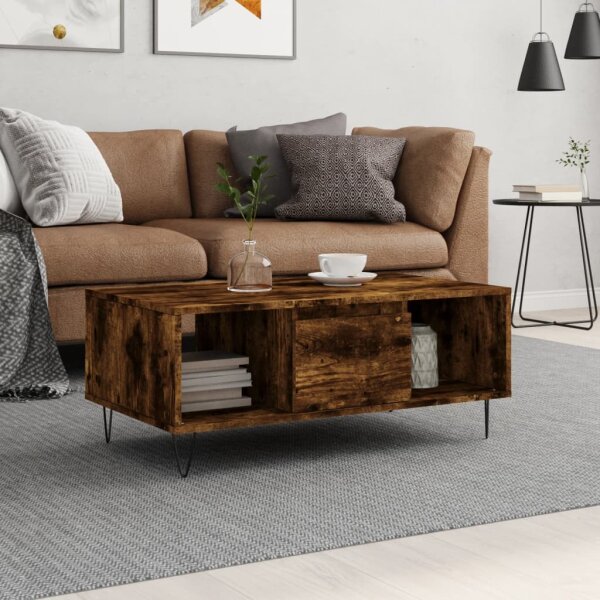 vidaXL Couchtisch R&auml;uchereiche 90x50x36,5 cm Holzwerkstoff