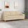 vidaXL 3-Sitzer-Sofa mit Zierkissen Creme 180 cm Stoff