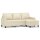 vidaXL 3-Sitzer-Sofa mit Hocker Creme 180 cm Kunstleder