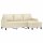 vidaXL 3-Sitzer-Sofa mit Hocker Creme 180 cm Kunstleder