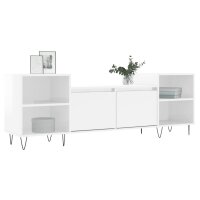 vidaXL TV-Schrank Hochglanz-Wei&szlig; 160x35x55 cm Holzwerkstoff