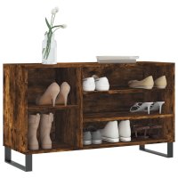 vidaXL Schuhregal Räuchereiche 102x36x60 cm Holzwerkstoff