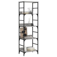 vidaXL B&uuml;cherregal Grau Sonoma 50x33x153 cm Holzwerkstoff