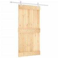 vidaXL Schiebetür mit Beschlag 100x210 cm Massivholz...