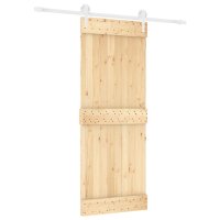 vidaXL Schiebetür mit Beschlag 80x210 cm Massivholz...