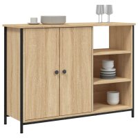 vidaXL Sideboard Sonoma-Eiche 100x33x75 cm Holzwerkstoff