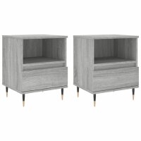 vidaXL Nachttische 2 Stk. Grau Sonoma 40x35x50 cm...