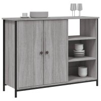 vidaXL Sideboard Grau Sonoma 100x33x75 cm Holzwerkstoff