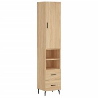 vidaXL Highboard Sonoma-Eiche 34,5x34x180 cm Holzwerkstoff