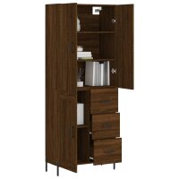 vidaXL Highboard Braun Eichen-Optik 69,5x34x180 cm Holzwerkstoff