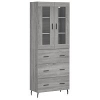 vidaXL Highboard Grau Sonoma 69,5x34x180 cm Holzwerkstoff