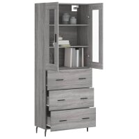 vidaXL Highboard Grau Sonoma 69,5x34x180 cm Holzwerkstoff