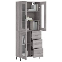 vidaXL Highboard Grau Sonoma 69,5x34x180 cm Holzwerkstoff