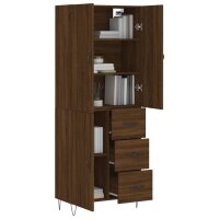 vidaXL Highboard Braun Eichen-Optik 69,5x34x180 cm Holzwerkstoff