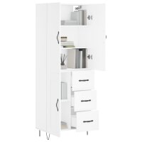 vidaXL Highboard Wei&szlig; 69,5x34x180 cm Holzwerkstoff