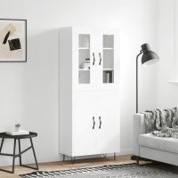 vidaXL Highboard Hochglanz-Weiß 69,5x34x180 cm...