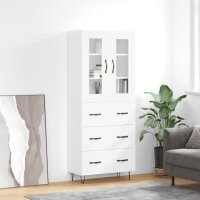 vidaXL Highboard Hochglanz-Weiß 69,5x34x180 cm...