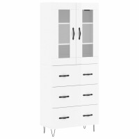 vidaXL Highboard Hochglanz-Weiß 69,5x34x180 cm...