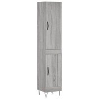 vidaXL Highboard Grau Sonoma 34,5x34x180 cm Holzwerkstoff