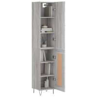 vidaXL Highboard Grau Sonoma 34,5x34x180 cm Holzwerkstoff