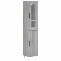 vidaXL Highboard Grau Sonoma 34,5x34x180 cm Holzwerkstoff