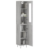 vidaXL Highboard Grau Sonoma 34,5x34x180 cm Holzwerkstoff