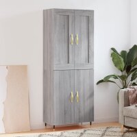 vidaXL Highboard Grau Sonoma 69,5x34x180 cm Holzwerkstoff