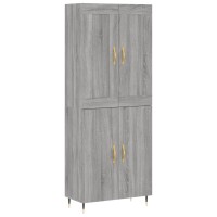 vidaXL Highboard Grau Sonoma 69,5x34x180 cm Holzwerkstoff