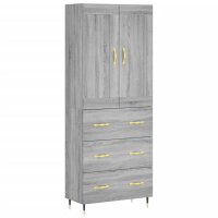 vidaXL Highboard Grau Sonoma 69,5x34x180 cm Holzwerkstoff