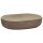 vidaXL Aufsatzwaschbecken Sandfarben Braun Oval 59x40x14 cm Keramik