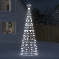 vidaXL LED-Weihnachtsbaum mit Erdspie&szlig;en 570 LEDs Kaltwei&szlig; 300 cm