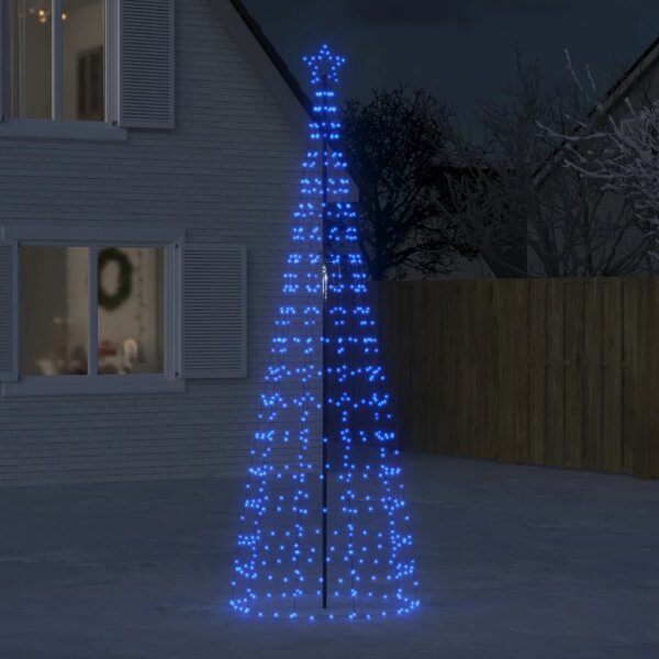 vidaXL LED-Weihnachtsbaum mit Erdspie&szlig;en 570 LEDs Blau 300 cm