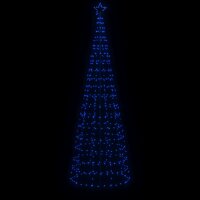 vidaXL LED-Weihnachtsbaum mit Erdspie&szlig;en 570 LEDs Blau 300 cm