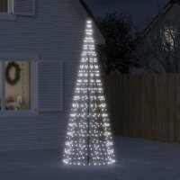 vidaXL LED-Weihnachtsbaum f&uuml;r Fahnenmast 550 LEDs Kaltwei&szlig; 300 cm