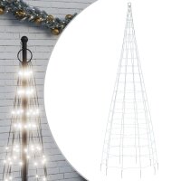 vidaXL LED-Weihnachtsbaum für Fahnenmast 550 LEDs Kaltweiß 300 cm