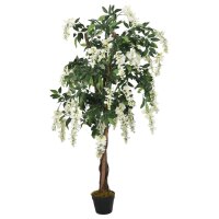 vidaXL Glyzinienbaum Künstlich 560 Blätter 80 cm Grün und Weiß