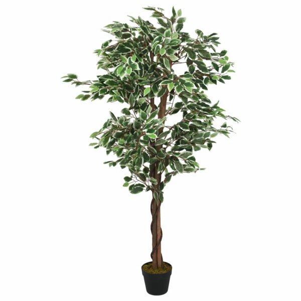 vidaXL Ficusbaum K&uuml;nstlich 378 Bl&auml;tter 80 cm Gr&uuml;n