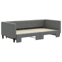 vidaXL Tagesbett Ausziehbar Dunkelgrau 90x190 cm Stoff