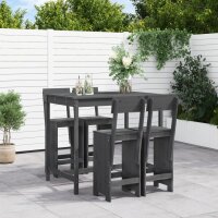 vidaXL 5-tlg. Gartenbar-Set Grau Massivholz Kiefer