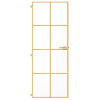 vidaXL Innent&uuml;r Schlank Golden 76x201,5 cm Hartglas und Aluminium