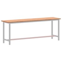 vidaXL Werkbankplatte 220x55x2,5 cm Massivholz Buche