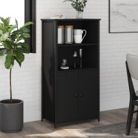 vidaXL Highboard Schwarz 62x36x121,5 cm Holzwerkstoff