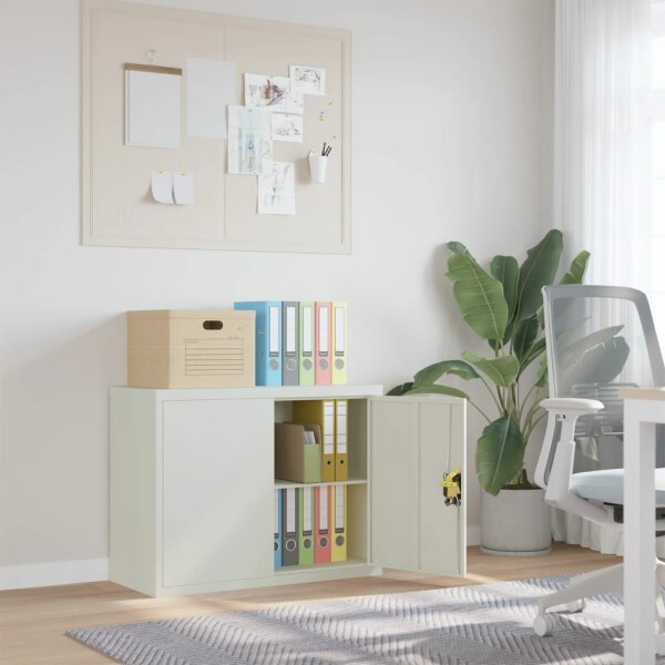 vidaXL Aktenschrank Hellgrau 90x40x70 cm Stahl
