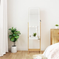 vidaXL Schmuckschrank mit Spiegel & LED-Beleuchtung...