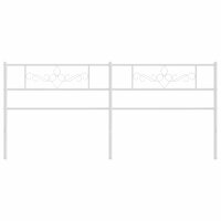 vidaXL Kopfteil Metall Weiß 200 cm
