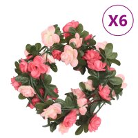 vidaXL K&uuml;nstliche Blumengirlanden 6 Stk. Rose 240 cm
