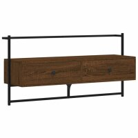 vidaXL TV-Wandschrank Braun Eiche 100,5x30x51 cm Holzwerkstoff