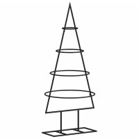 vidaXL Metall-Weihnachtsbaum Deko Schwarz 60 cm